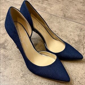Jessica Simpson Navy Blue Jeans Style Heels